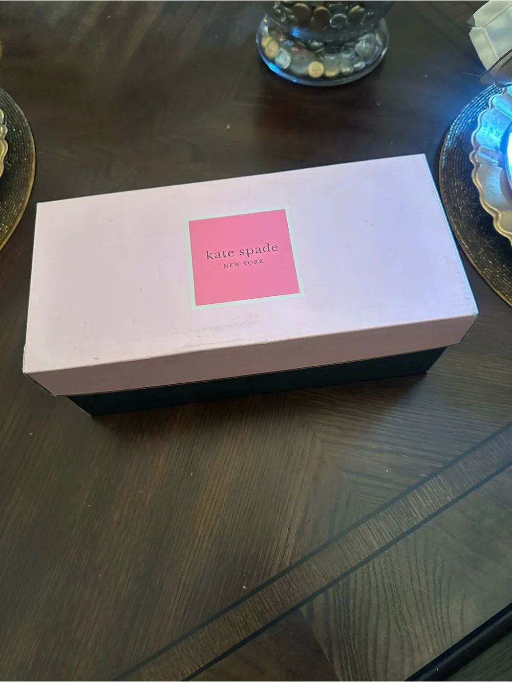 Brand New kate spade Navy Blue  and light Blue Scallop-Accent Espadrille Size 8